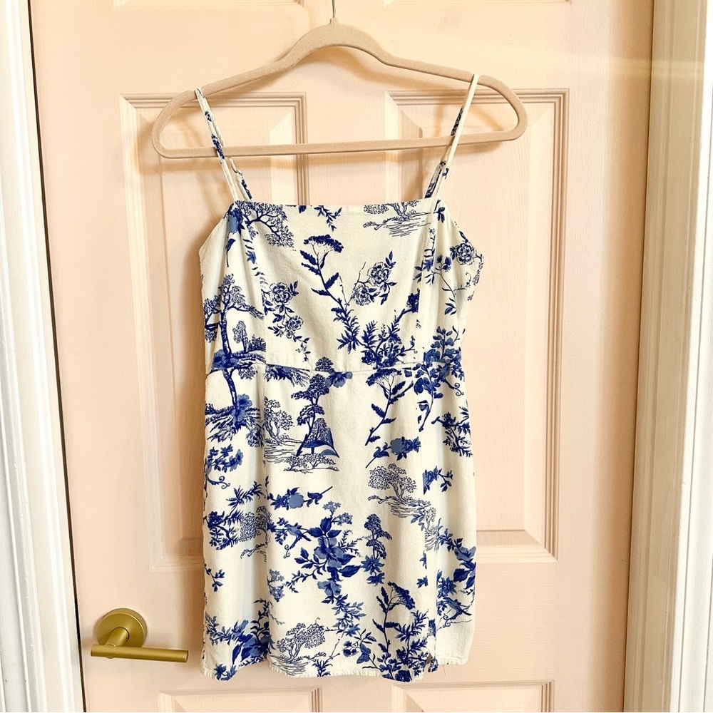 White and blue Mahina dress